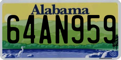 AL license plate 64AN959