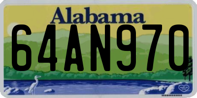 AL license plate 64AN970