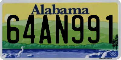 AL license plate 64AN991
