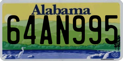 AL license plate 64AN995