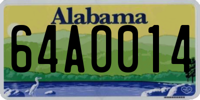 AL license plate 64AO014