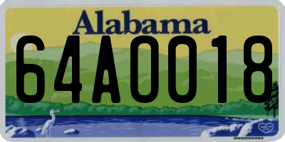 AL license plate 64AO018