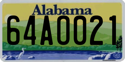 AL license plate 64AO021