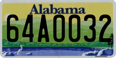 AL license plate 64AO032
