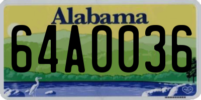 AL license plate 64AO036