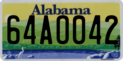 AL license plate 64AO042