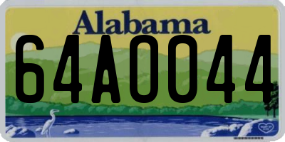 AL license plate 64AO044