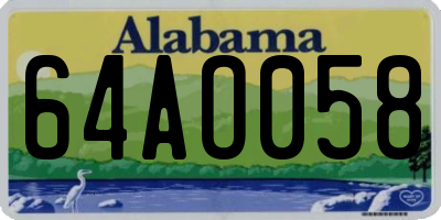 AL license plate 64AO058