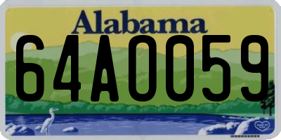 AL license plate 64AO059