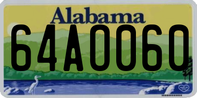 AL license plate 64AO060