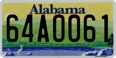 AL license plate 64AO061