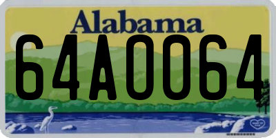 AL license plate 64AO064