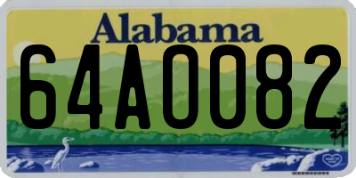 AL license plate 64AO082