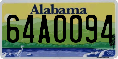 AL license plate 64AO094