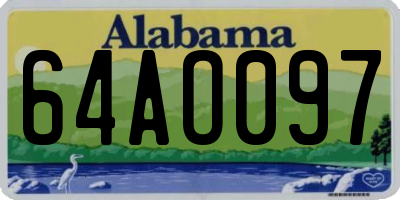 AL license plate 64AO097
