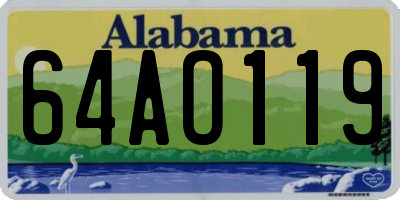 AL license plate 64AO119