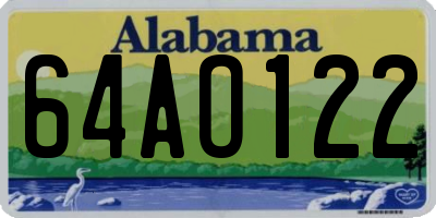 AL license plate 64AO122