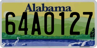 AL license plate 64AO127