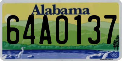 AL license plate 64AO137