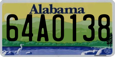 AL license plate 64AO138