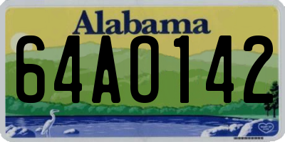 AL license plate 64AO142