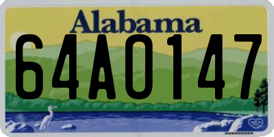 AL license plate 64AO147