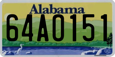 AL license plate 64AO151