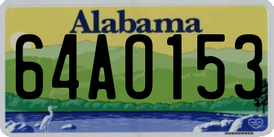 AL license plate 64AO153