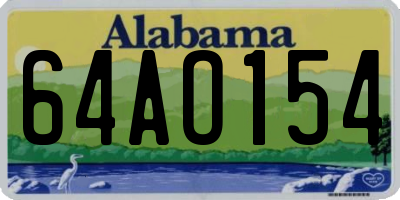 AL license plate 64AO154