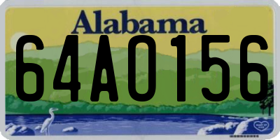 AL license plate 64AO156
