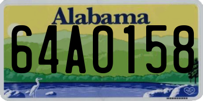 AL license plate 64AO158