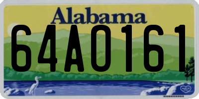 AL license plate 64AO161