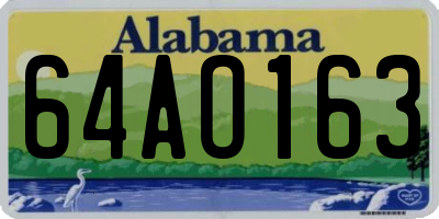 AL license plate 64AO163
