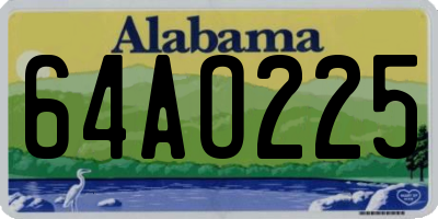 AL license plate 64AO225