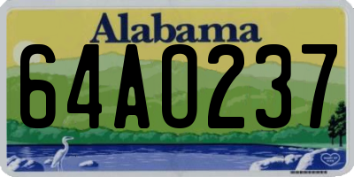 AL license plate 64AO237