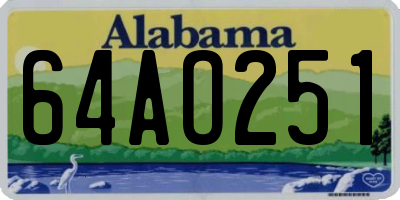 AL license plate 64AO251