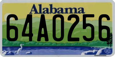 AL license plate 64AO256