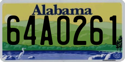 AL license plate 64AO261