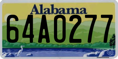 AL license plate 64AO277