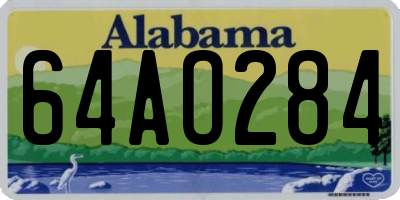 AL license plate 64AO284