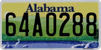 AL license plate 64AO288