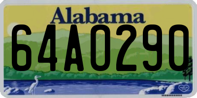 AL license plate 64AO290