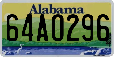 AL license plate 64AO296