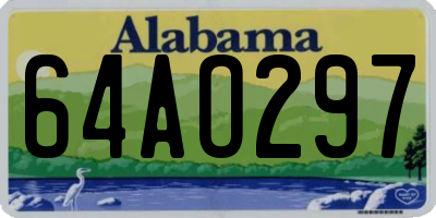 AL license plate 64AO297
