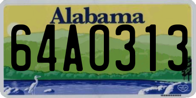 AL license plate 64AO313
