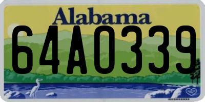 AL license plate 64AO339