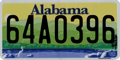 AL license plate 64AO396