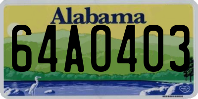 AL license plate 64AO403