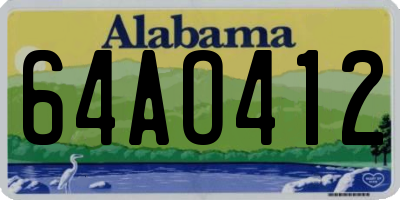 AL license plate 64AO412