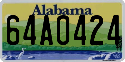 AL license plate 64AO424